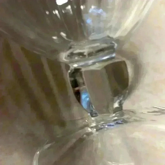 Cristal D'Arques-Durand 2 Ice Cream/Dessert Bowls Pattern Is "Quadro" No Trim - Picture 4 of 10